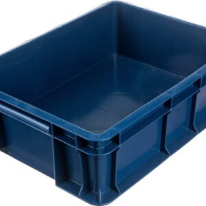Пластиковый ящик универсальный сплошной, 400х300х120 (Синий)