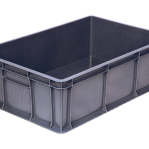 Пластиковый ящик универсальный сплошной, 600х400х180 (Серый)