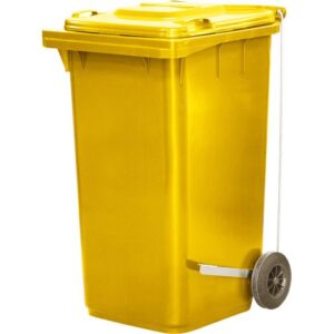 Желтые мусорные контейнеры